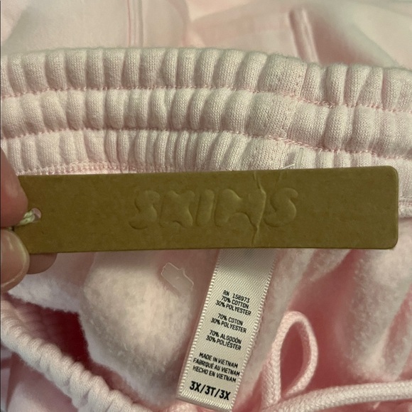 NWT Skims Bubblegum Pink Wide Leg Lounge Pants Size 3X - Picture 11 of 11